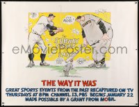 5c188 WAY IT WAS tv poster 1976 great art of two baseball players by Mullin, Mobil!