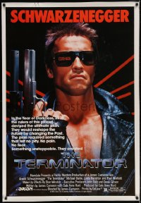 5c176 TERMINATOR printer's test half subway 1984 classic cyborg Arnold Schwarzenegger with gun!