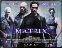 5c197 MATRIX subway poster 1999 Keanu Reeves, Carrie-Anne Moss, Laurence Fishburne, Wachowskis!