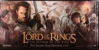 5c503 LORD OF THE RINGS: THE RETURN OF THE KING vinyl banner 2003 Jackson, cast montage!