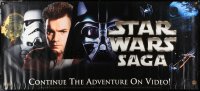 5c508 STAR WARS SAGA video vinyl banner 2000 Darth Vader, Obi-Wan, Yoda, Death Star and more!