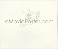 5d063 SIMPSONS animation art 2000s cartoon pencil drawing of judge Krusty holding gavel!