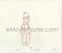 5d061 SIMPSONS animation art 2000s cartoon pencil drawing of Homer standing full-length!