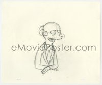 5d068 SIMPSONS animation art 2000s cartoon pencil drawing of Mr. Burns smiling with arms crossed!
