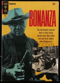 5d083 BONANZA #20 comic book 1966 their mules turn out to be loaded with nitroglycerin!
