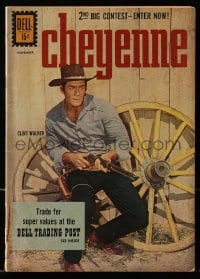 5d088 CHEYENNE #24 comic book 1961 great cover portrait of Clint Walker aiming his rifle!