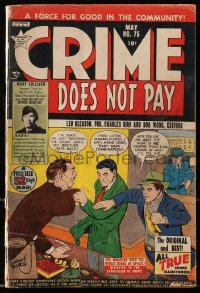 5d089 CRIME DOES NOT PAY vol 1 #75 comic book 1949 a force for good in the community!