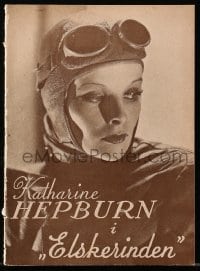 5d248 CHRISTOPHER STRONG Danish program 1933 different images of aviatrix Katharine Hepburn!
