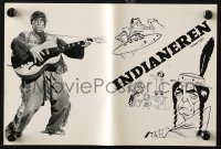 5d332 PAJAMA PARTY Danish program 1967 Annette Funicello, art of Buster Keaton as American Indian!