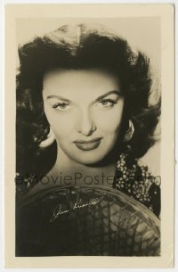 5d005 JANE RUSSELL 4x6 fan photo 1950s sexy close portrait with facsimile signature!