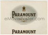 5d194 PARAMOUNT 7x9 cigar box label 1920s cool embossed logo with gold foil outline!