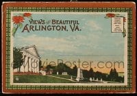 5d032 VIEWS OF BEAUTIFUL ARLINGTON, VA. 4x6 postcard booklet 1930s fold-out w/ landmarks pictured!