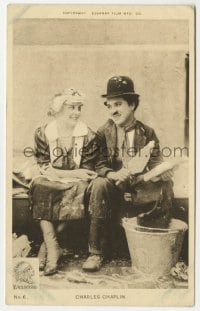 5d128 CHARLIE CHAPLIN 4x6 postcard 1916 his greatest success Charlie The Perfect Lady, Essanay!