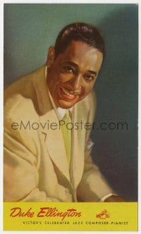 5d132 DUKE ELLINGTON RCA 4x6 postcard 1940s portrait of Victor's celebrated jazz composer-pianist!