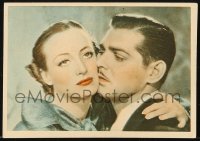 5d135 FORSAKING ALL OTHERS English 4x6 postcard 1934 romantic c/u of Joan Crawford & Clark Gable!