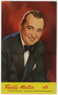 5d136 FREDDY MARTIN RCA 4x6 postcard 1940s portrait of Victor's smooth, concerto-swinging bandleader!