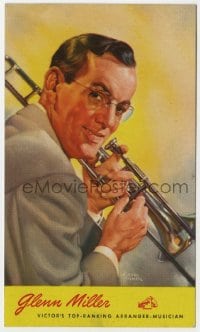 5d137 GLENN MILLER RCA 4x6 postcard 1940s great portrait of Victor's top-ranking arranger-musician!