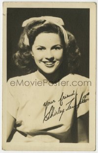 5d153 SHIRLEY TEMPLE 4x6 postcard 1946 smiling portrait of the child star as a teenager!