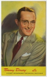 5d155 TOMMY DORSEY RCA 4x6 postcard 1940s portrait of Victor's incomparable sentimental gentleman!