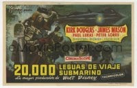 5d389 20,000 LEAGUES UNDER THE SEA Spanish herald 1955 Jules Verne classic, different MCP art!