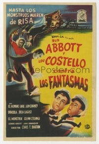 5d395 ABBOTT & COSTELLO MEET FRANKENSTEIN Spanish herald 1950 Wolfman & Dracula after Bud & Lou!