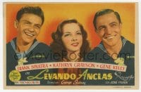 5d411 ANCHORS AWEIGH Spanish herald 1948 sailors Frank Sinatra & Gene Kelly with Kathryn Grayson!
