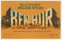 5d431 BEN-HUR Spanish herald 1961 Charlton Heston, William Wyler classic religious epic, cool art!