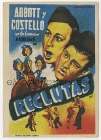 5d465 BUCK PRIVATES Spanish herald 1941 Beut art of Bud Abbott & Lou Costello + Andrews Sisters!