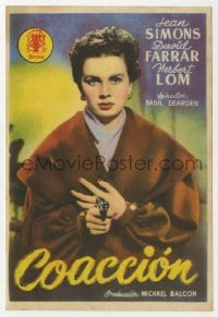 5d471 CAGE OF GOLD Spanish herald 1951 Jean Simmons is blackmailed & accused of bigamy, different!