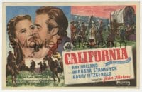 5d473 CALIFORNIA Spanish herald 1950 Ray Milland, Barbara Stanwyck, Barry Fitzgerald, different!