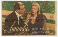 5d478 CAREFREE Spanish herald 1944 Fred Astaire & Ginger Rogers sitting on bench, Irving Berlin