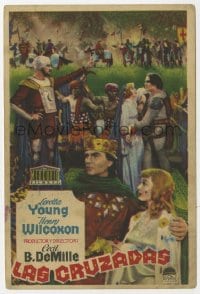 5d515 CRUSADES Spanish herald 1935 Cecil B DeMille, Loretta Young, cool montage of top cast!