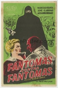 5d565 FANTOMAS AGAINST FANTOMAS Spanish herald 1949 great image of the masked master criminal!