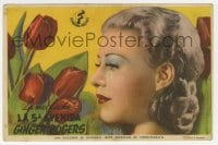 5d569 FIFTH AVENUE GIRL Spanish herald 1939 different profile c/u of beautiful Ginger Rogers!