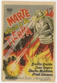 5d572 FLASH GORDON'S TRIP TO MARS Spanish herald 1947 different Baneo art of robot destroying city!