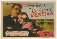 5d600 GREAT LIE Spanish herald 1947 different romantic close up of Bette Davis & George Brent!