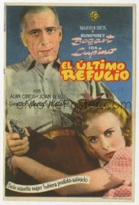 5d617 HIGH SIERRA Spanish herald 1947 Humphrey Bogart as Mad Dog Killer Roy Earle, sexy Ida Lupino!