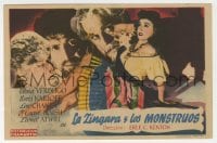5d626 HOUSE OF FRANKENSTEIN Spanish herald 1948 Boris Karloff, Lon Chaney Jr. as Wolfman, Verdugo!