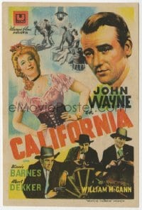 5d642 IN OLD CALIFORNIA Spanish herald 1944 different art of John Wayne & Binnie Barnes!