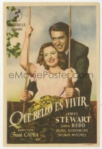 5d654 IT'S A WONDERFUL LIFE Spanish herald 1948 James Stewart & Donna Reed misbilled as Dana Redd!