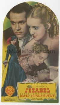 5d659 JEZEBEL die-cut Spanish herald 1951 Bette Davis, Henry Fonda, William Wyler, different!