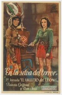 5d667 JUNGLE GIRL part 1 Spanish herald 1945 Frances Gifford & native, Edgar Rice Burroughs, serial!