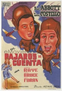 5d670 KEEP 'EM FLYING Spanish herald 1944 Bud Abbott & Lou Costello in the United States Air Force!