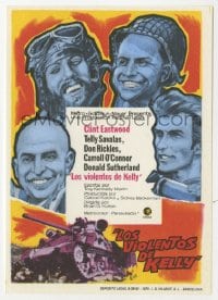 5d671 KELLY'S HEROES Spanish herald 1970 Clint Eastwood, Savalas, Rickles, & Sutherland, different!