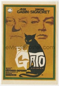 5d692 LE CHAT Spanish herald 1971 Simone Signoret, Jean Gabin, cool diffrent art by Jano!