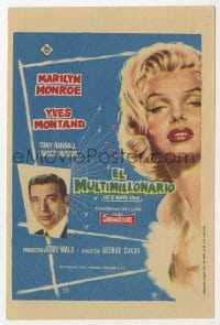 5d695 LET'S MAKE LOVE Spanish herald 1961 different MN art of sexy Marilyn Monroe & Yves Montand!