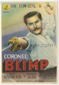 5d696 LIFE & DEATH OF COLONEL BLIMP Spanish herald 1945 Powell & Pressburger, Anton Walbrook!