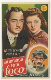 5d704 LOVE CRAZY Spanish herald 1946 William Powell in drag as his own sister & with Myrna Loy!