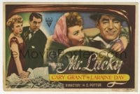 5d737 MR. LUCKY Spanish herald 1945 different image of Cary Grant & pretty Laraine Day!