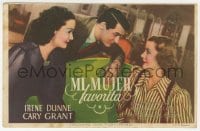 5d747 MY FAVORITE WIFE Spanish herald 1944 Cary Grant between Gail Patrick & Irene Dunne, different!